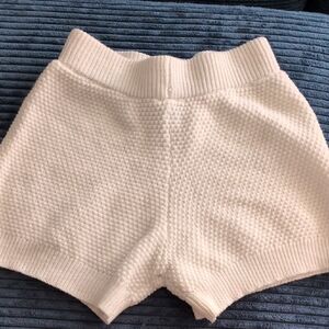Sincerely Jules Cream High Waist Knit Shorts